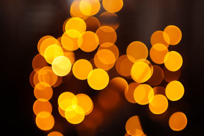 Defocused image of illuminated lights