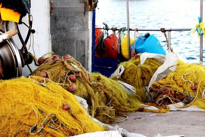 Fishing nets at harbor