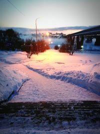 Snow covered road