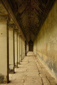 Empty corridor of old building