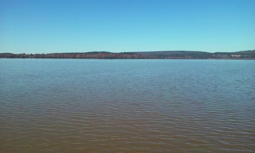 View of calm sea against clear sky