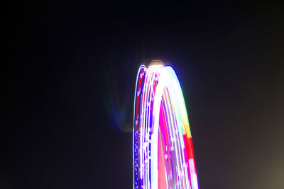 Low angle view of colorful lights