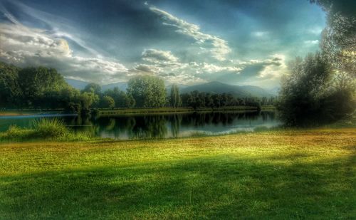 Scenic view of landscape against sky