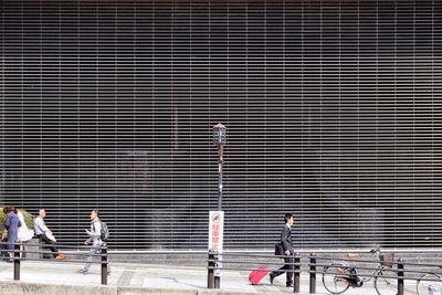 People walking on footpath