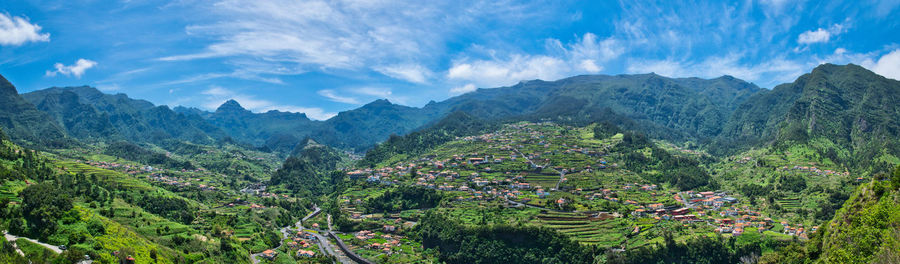 Panoramic view of landscape against sky