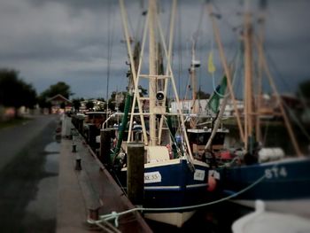 Boats in harbor