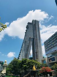 Low angle view of buildings against sky