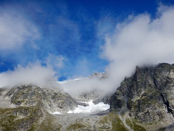 Panoramic view of mountains against sky