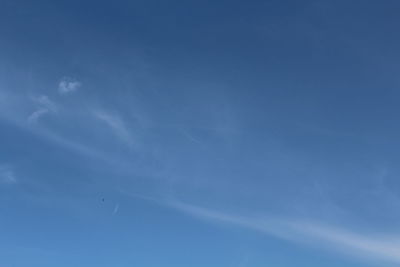 Low angle view of vapor trail in sky