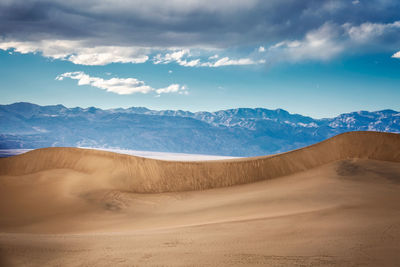 Scenic view of desert against sky