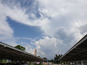 Low angle view of buildings against sky