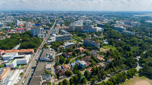 High angle view of city