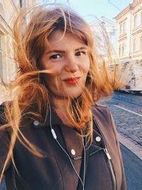 Portrait of smiling young woman