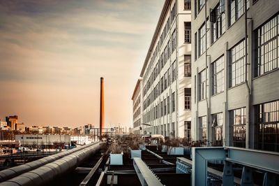 View of buildings against cloudy sky