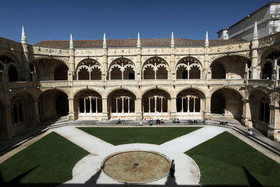 View of mosteiro dos jeronimo against blue sky