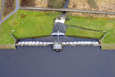 Aerial view of dam