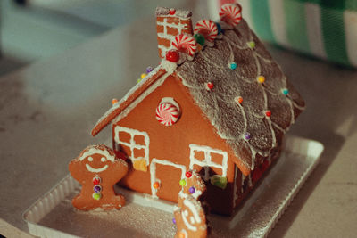 Close-up of cookies on table