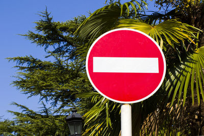 Traffic and street sign for cars and transportation, red circle