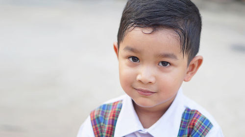 Close-up portrait of cute boy