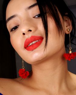 Close-up portrait of young woman