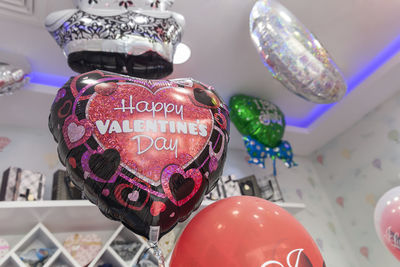 Valentines day decorations at the gift shop in abu dhabi, uae