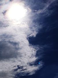 Low angle view of clouds in sky