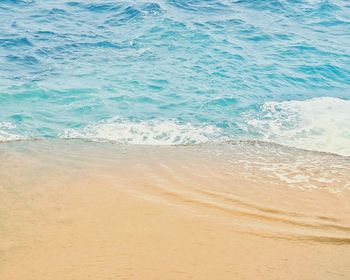 Close-up of waves on beach