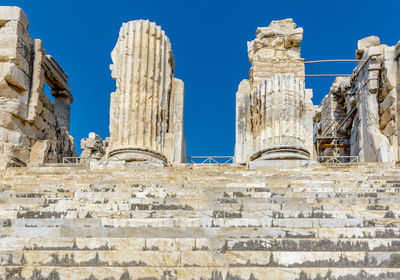 Low angle view of old ruins