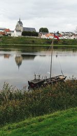 Scenic view of river against sky