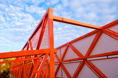 Low angle view of bridge against sky