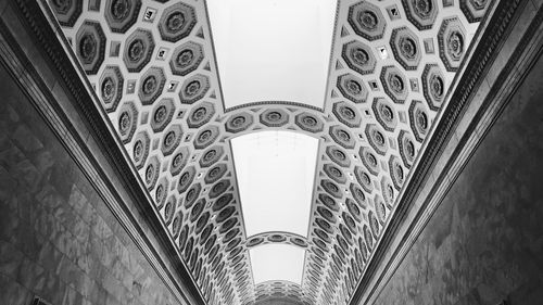 Low angle view of ceiling of building