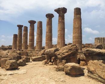 Exterior of old ruins against sky