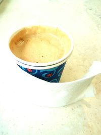 Close-up of coffee on table