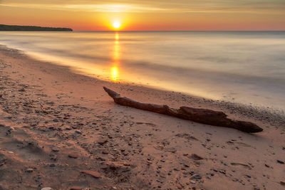 Scenic view of sunset over sea