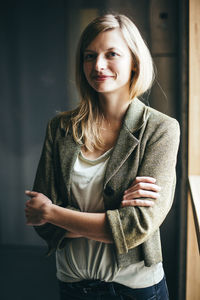 Portrait of smiling young woman