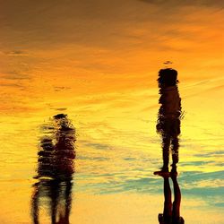 People standing in water