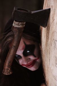 Close-up portrait of young woman