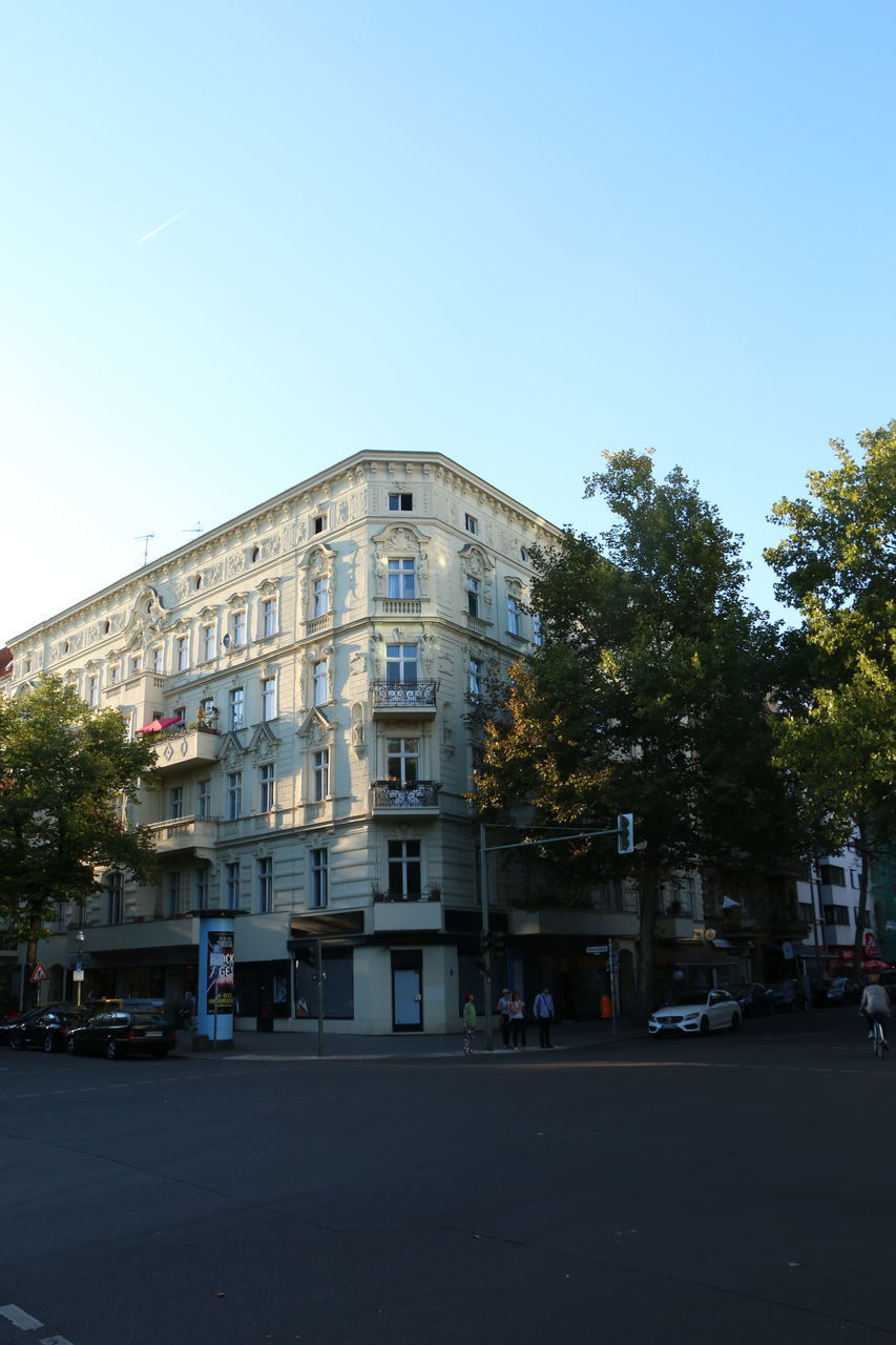 VIEW OF BUILDINGS AGAINST CLEAR SKY