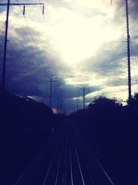 Railroad track at sunset