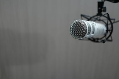 Low angle view of microphone