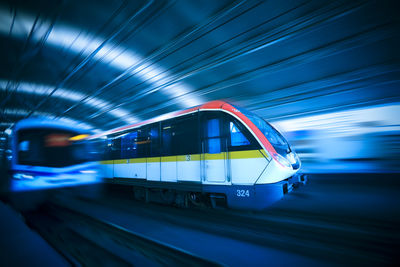 Train at railroad station