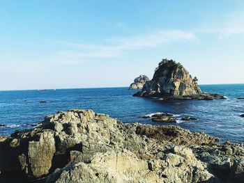 Scenic view of sea against sky