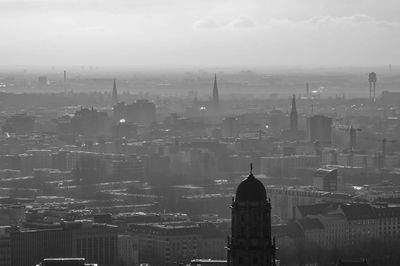 Aerial view of buildings in city