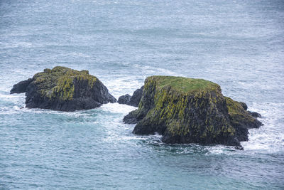 Rock formation in sea