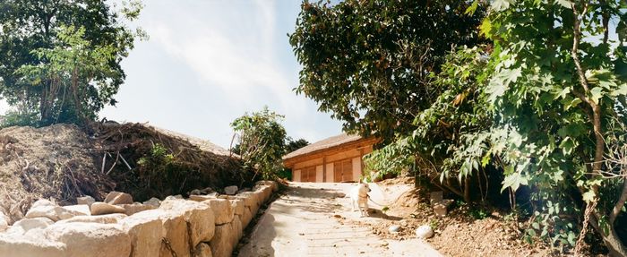 Built structure with trees in background