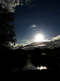 Scenic view of silhouette landscape against sky during sunset