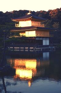 Reflection of built structures in water