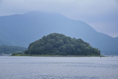 Views around mount fuji japan kawaguchiko tenjozan park lake kawaguchi from ferry boat asia