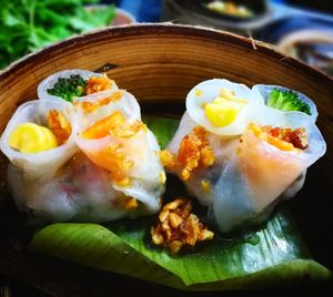 Close-up of food on table