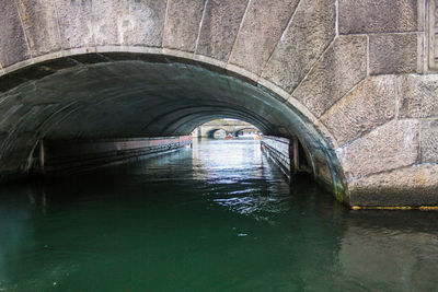 Arch bridge over canal